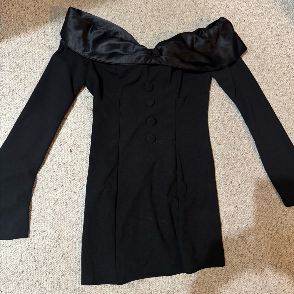 Elegant Black Off-Shoulder Dress